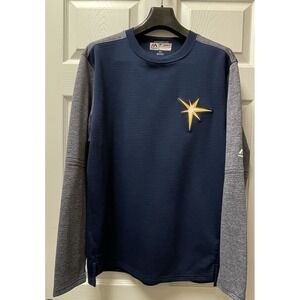 Tampa Bay Rays Men's Medium Majestic Navy‎ Authentic Collection Fleece Pullover